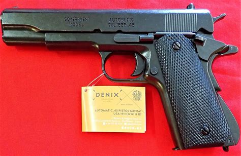 REPLICA M1911 US COLT HAND GUN PISTOL DENIX – BLACK STRIP DOWN TYPE | JB Military Antiques