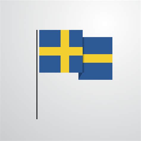 Sweden waving Flag design vector 14232348 Vector Art at Vecteezy