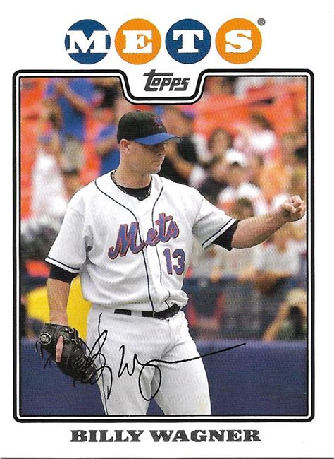 Billy Wagner 2008 Topps #65 New York Mets Baseball Card