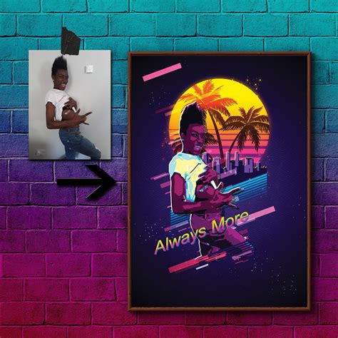 Vaporwave 80s Poster from Photo Custom Vaporwave Art | Etsy