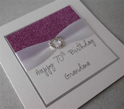 Handmade 70th Birthday Card Mum Mom Grandma - Etsy