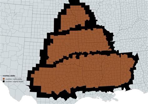 Map of southern american counties i dislike : r/mapporncirclejerk