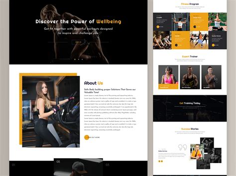 Gym Website Templates by Expound Coderz on Dribbble