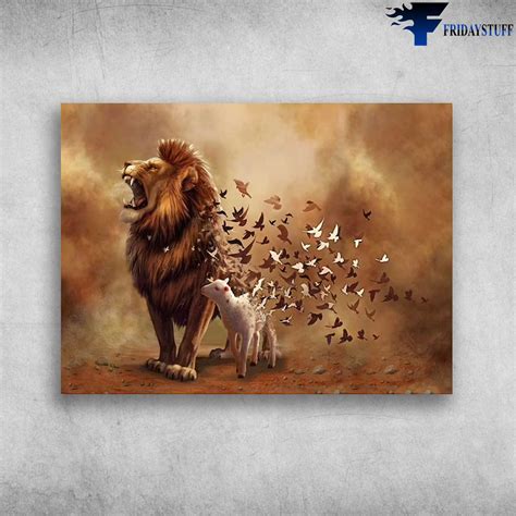 Lion And The Lamb, Lamb Dove Poster - FridayStuff