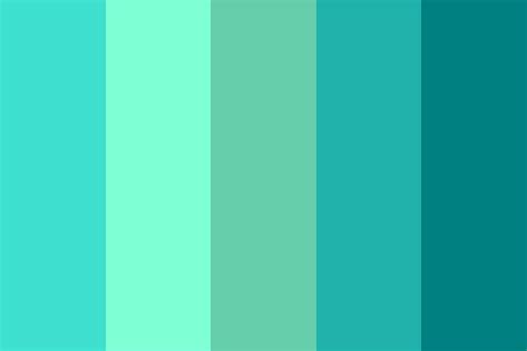 Mint Teal Color Palette | Teal color palette, Teal colors, Color palette