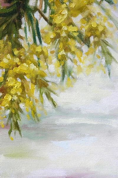 Australian Native Wattle Flowers Oil Painting Our beautiful Wall Art and Photo Gifts include ...