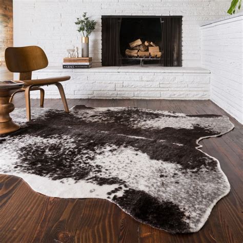 Animal Print Rug Rawhide Faux Fur Hide Cowhide Cow Skin Area Throw Rustic Decor #Doesnotapply ...