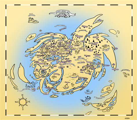 Map of the Land of Ooo by PrincessJuneWeather on deviantART | Land of ...