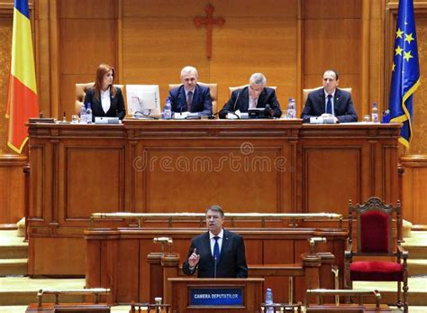 Romanian Parliament - President Speech - Politics. Editorial Image ...