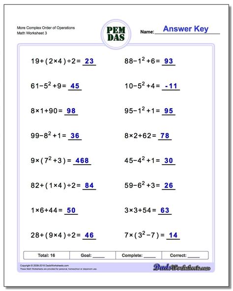 Order Of Operations Word Problems Grade 8