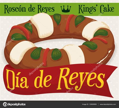 Delicious 'Roscon de Reyes' with Greeting Ribbon for Epiphany Holidays ...