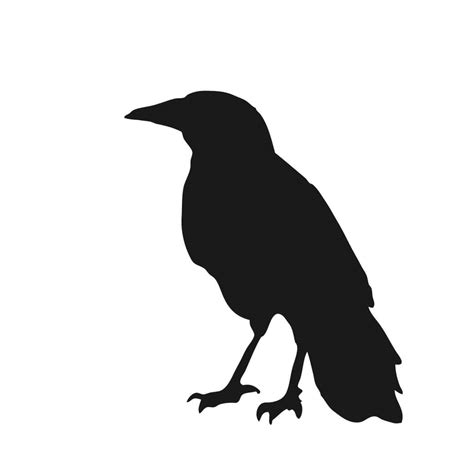 Raven Silhouette Vector at Vectorified.com | Collection of Raven ...