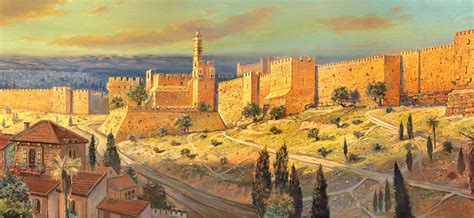 Jerusalem Painting: The walls of Jerusalem | Painting, Temple in jerusalem, Jerusalem