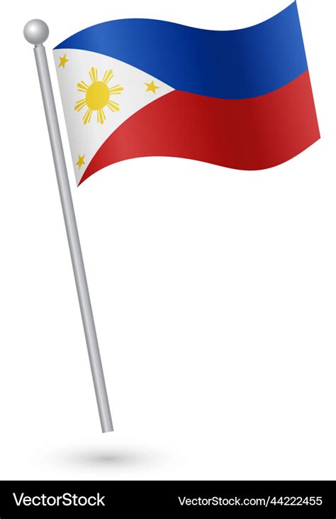 Philippines national flag Royalty Free Vector Image