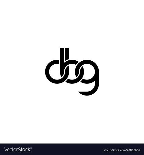 Letters dbg monogram logo design Royalty Free Vector Image