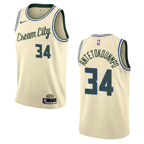 2019-20 Men's Milwaukee Bucks #34 Giannis Antetokounmpo City Edition ...