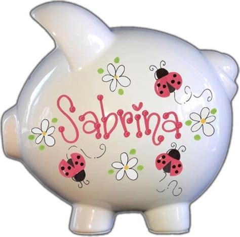 Custom Piggy Bank - Personalizado con el nombre de su hijo y la elección del diseño (con ...