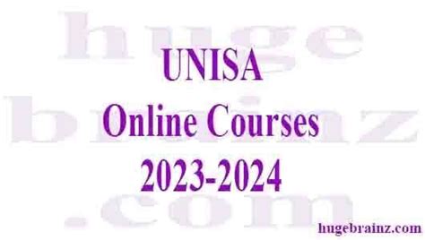 UNISA Online Courses 2024-2025