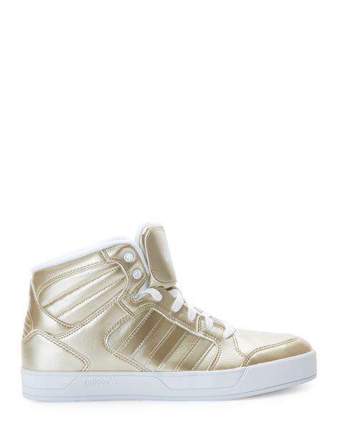 adidas Originals Gold Neo Raleigh Mid Sneakers in Metallic - Lyst