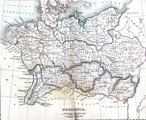 Old map of Germany: ancient and historical map of Germany