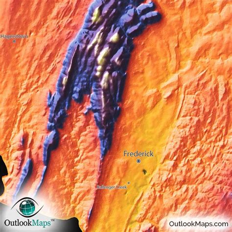 Maryland Topography Map | Colorizing Terrain by Elevation