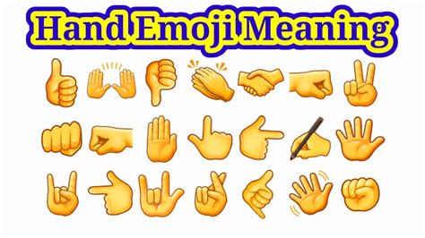 Hand Emoji Meaning/Hand Emoji Ka Matlab/Emoji Hand Gestures Meaning - YouTube