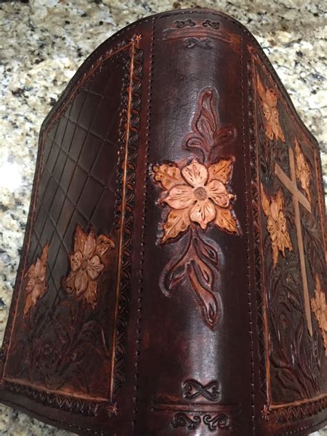 Beautiful Hand Tooled Leather Bible Cover With Special Dye - Etsy