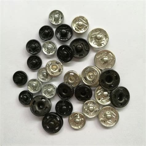 100pc Metal Press Studs Sewing Button Snap Fasteners Sewing Leather Craft Clothes Bags ...