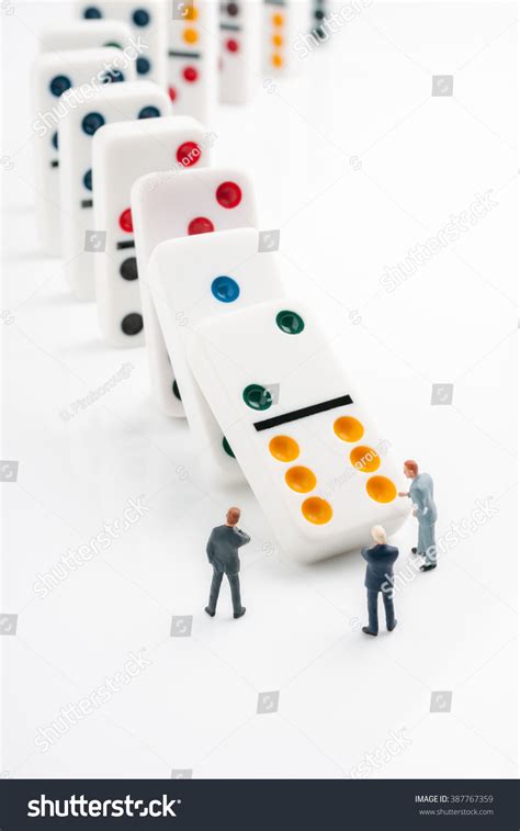 Domino Effect Chain Reaction Concept Cascading Stock Photo (Edit Now ...