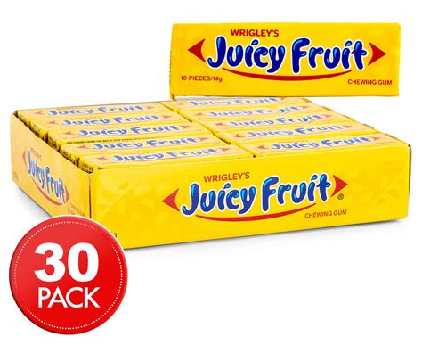 30 x Wrigley's Juicy Fruit Chewing Gum 14g | Scoopon Shopping