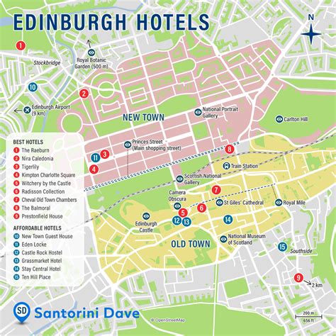 EDINBURGH HOTEL MAP