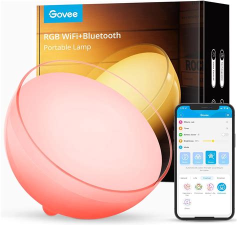 Govee Smart LED Table Lamp, WiFi & BLE Portable Lamp Bedside Light with ...