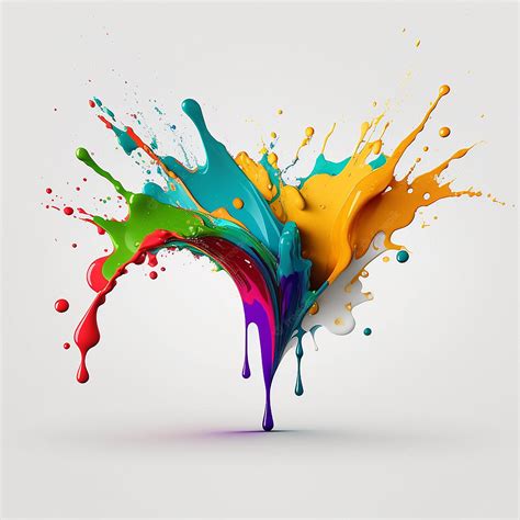 Premium Photo | Colorful rainbow paint splash explosion of colored powder on white background ...