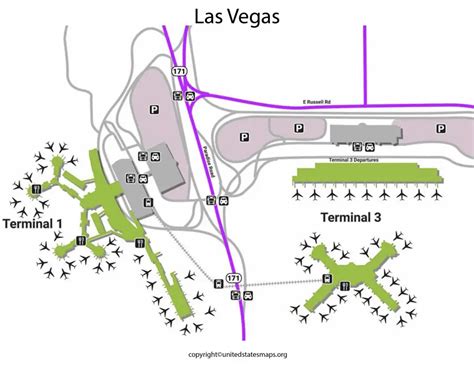 Las Vegas Airport Map | Harry Reid Airport Map