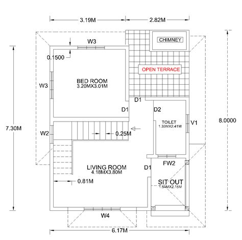 Simple Two Story Building Plans and Designs | 550 Sq Ft - First Floor Plan - House Plans and Designs