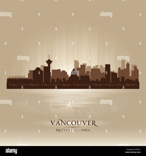 Vancouver British Columbia skyline city silhouette. Vector illustration Stock Vector Image & Art ...