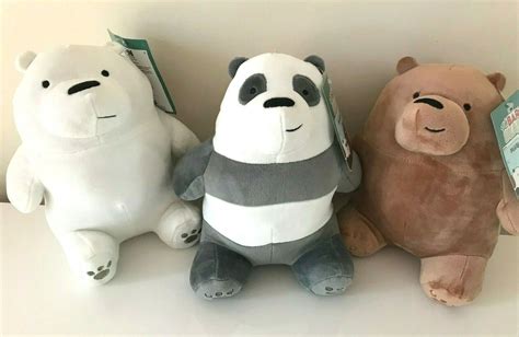 Set of 3 We Bare Bears Plush Toys 6'' Grizzly Pandas. Cartoon Network. New | eBay