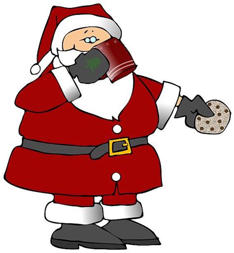 Santa Eating Cookies Illustrations, Royalty-Free Vector Graphics & Clip Art - iStock