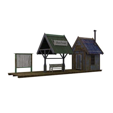 3d Old West Train Station 18753817 PNG