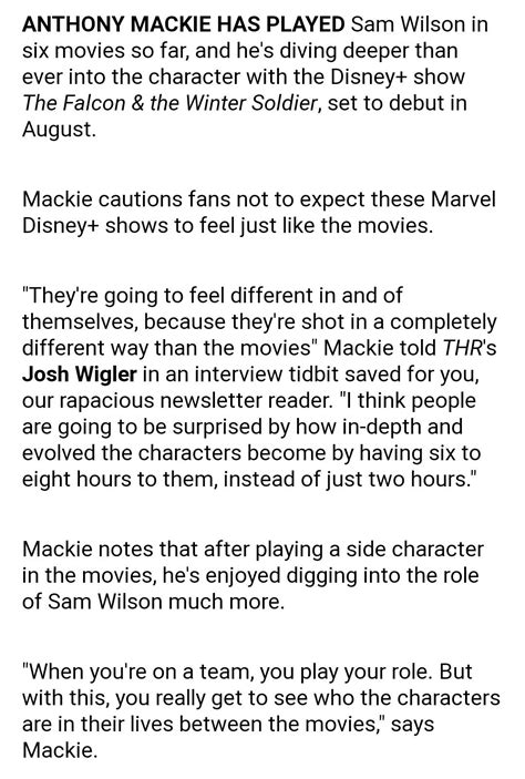 Anthony Mackie on The Falcon and The Winter Soldier : marvelstudios