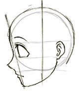 Step 5 Drawing Manga / Anime Faces & Heads in Profile Side View | Anime drawings, Manga drawing ...
