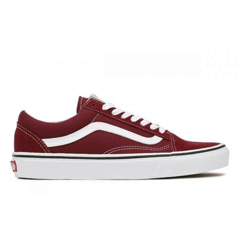 Vans Old Skool Classic Shoes Burgundy White Available At Irish UK