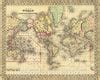 Historic Map : Map of the World on The Mercator Projection, Exhibiting - Historic Pictoric