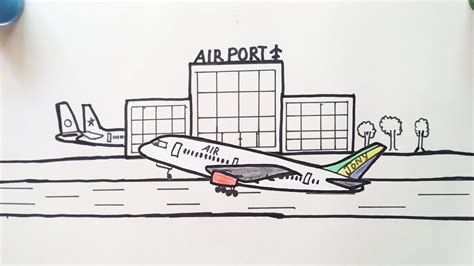 Airport Drawing For Kids / How To Draw An Airport Youtube - Not only models/airport drawing for ...