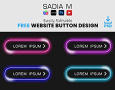 Free Website Button Design - PSD | Behance