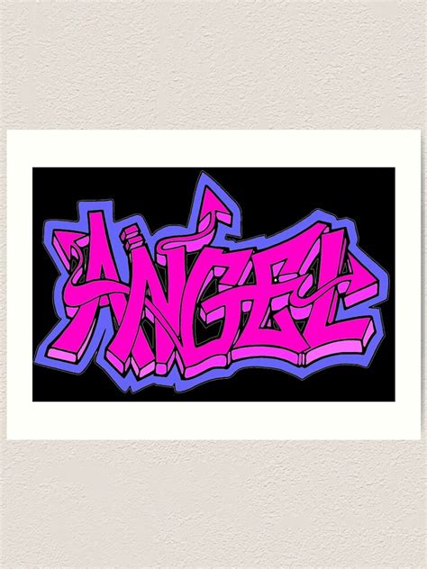 "Graffiti Angel (word)" Art Print by lunaphotos | Redbubble