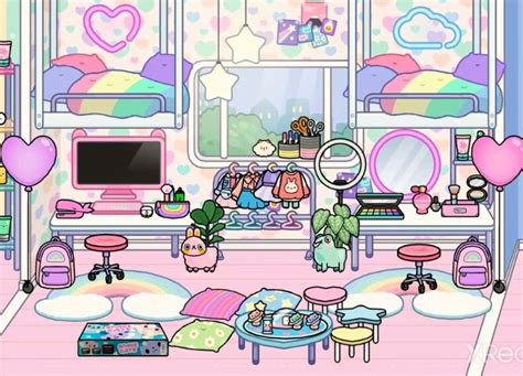 Toca life world | twins 👭 bedroom 🌈 | ideas | Free house design, Create ...