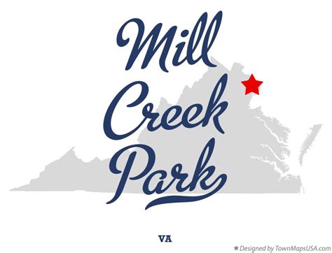 Map of Mill Creek Park, VA, Virginia