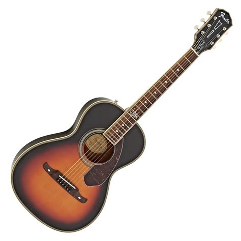 Fender Ron Emory Loyalty Parlor Acoustic Guitar, Sunburst at Gear4music.com