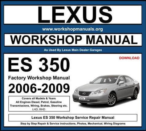 Lexus ES 350 Workshop Repair Manual Download